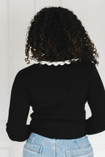 Load image into Gallery viewer, Stella Scallop Sweater in Black