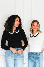 Load image into Gallery viewer, Stella Scallop Sweater in Black
