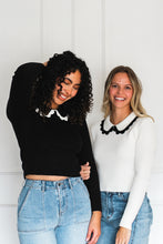 Load image into Gallery viewer, Stella Scallop Sweater in Black