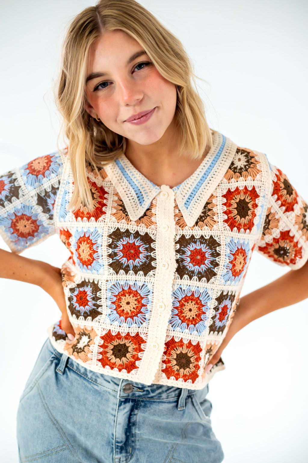 JACK & JILL CROCHET TOP - BUST 38 TO 44