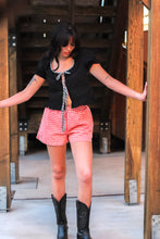 Load image into Gallery viewer, Gingham Tie Front Top