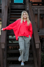 Load image into Gallery viewer, Blakely Wide Leg Cargo Sweatpants in Grey