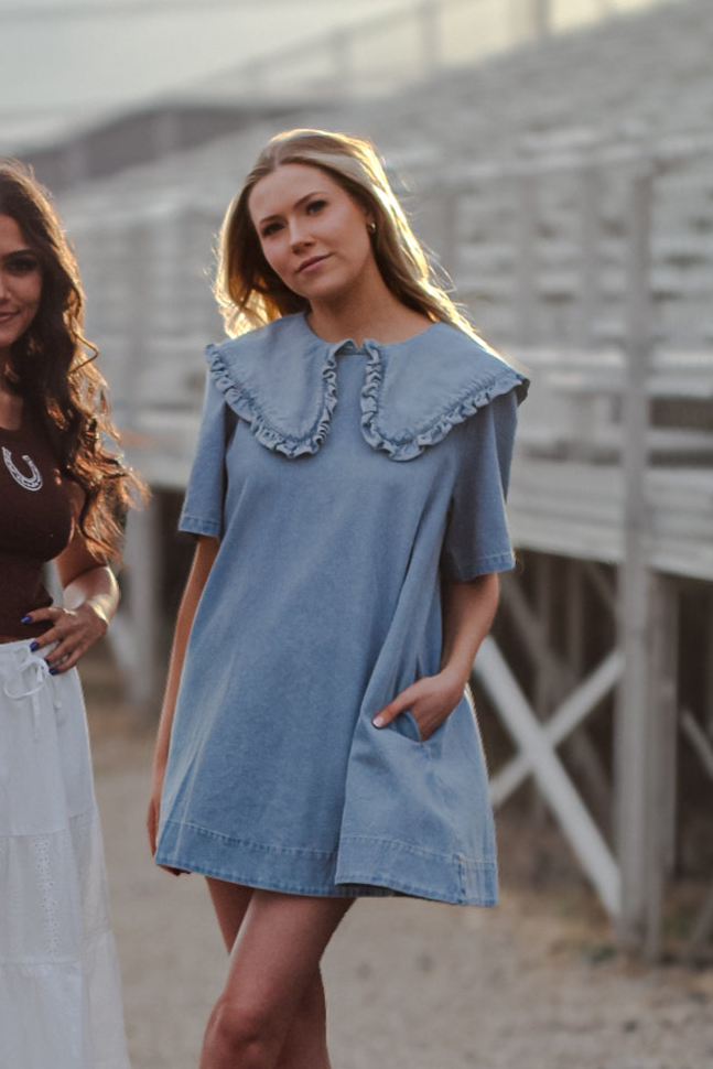 Better Days Denim Dress – Shophawthornclothing