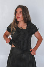 Load image into Gallery viewer, Olive Gingham Top
