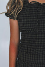 Load image into Gallery viewer, Olive Gingham Top
