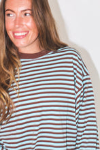 Load image into Gallery viewer, Harper Striped Top in Brown
