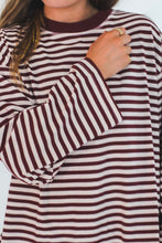 Load image into Gallery viewer, Harper Striped Top in Burgundy
