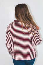 Load image into Gallery viewer, Harper Striped Top in Burgundy
