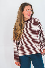 Load image into Gallery viewer, Harper Striped Top in Brown
