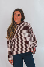 Load image into Gallery viewer, Harper Striped Top in Burgundy
