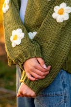 Load image into Gallery viewer, Daisy Knit Cardigan in Olive
