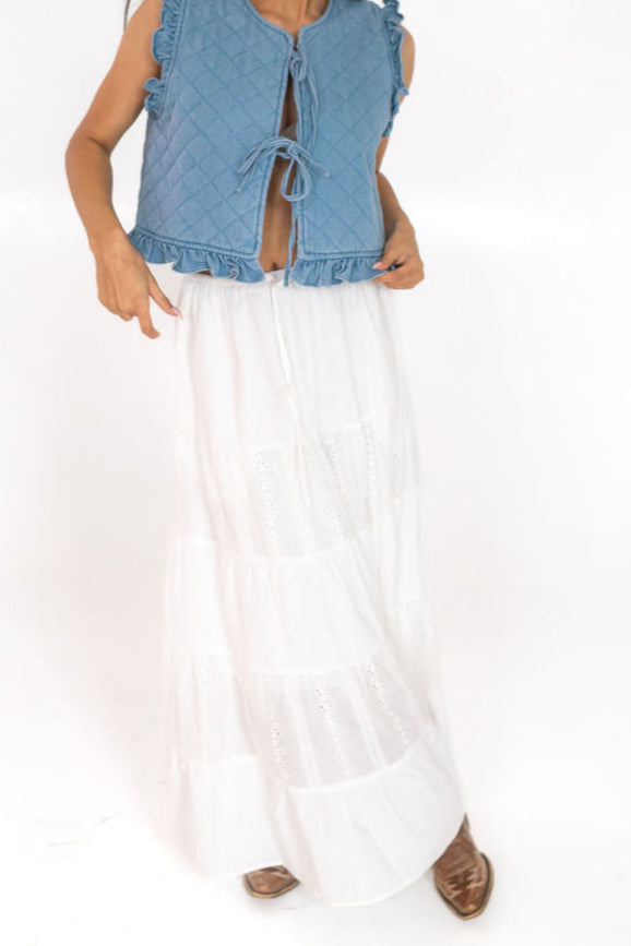 Willa White Maxi Skirt