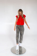 Load image into Gallery viewer, Leopard Denim Barrel Pants
