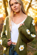 Load image into Gallery viewer, Daisy Knit Cardigan in Olive
