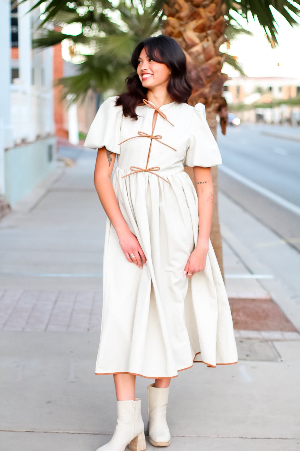plain ivory wedding dress Cheap Ivory Long Lace A Line Modest Beach Wedding Dresses with Belt SWD0063