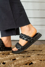 Load image into Gallery viewer, Black Braided Sandals
